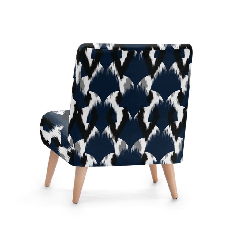 Issey Occasional Chair-White/Dark Blue