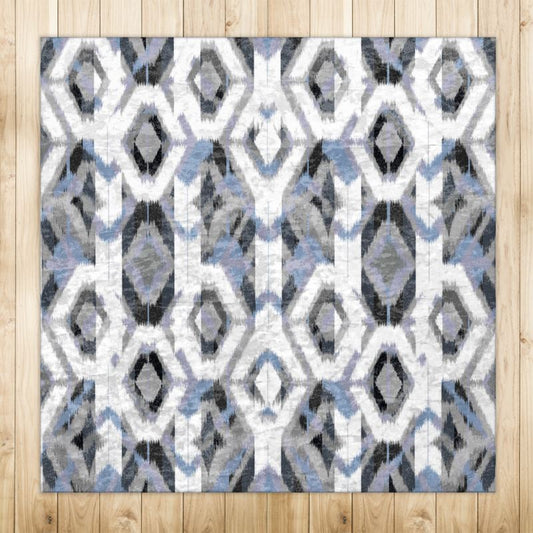 Mist Velvet Rug-White/Grey