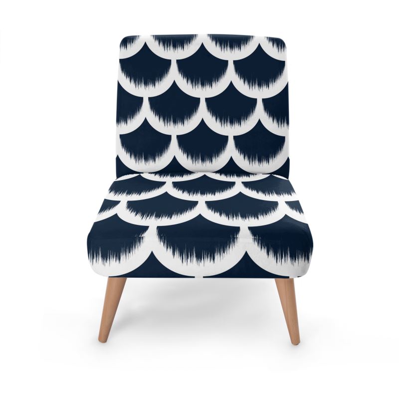 Dusk Occasional Chair-White/Dark Blue