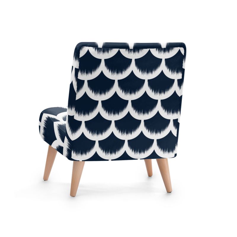 Dusk Occasional Chair-White/Dark Blue