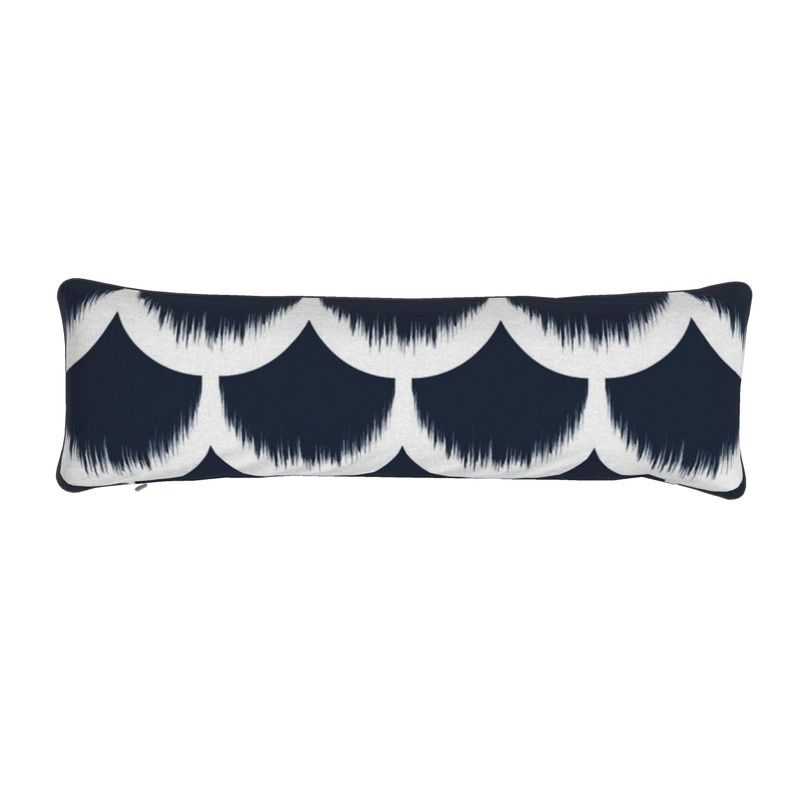 Dusk Bolster Cushion-White/Dark Blue