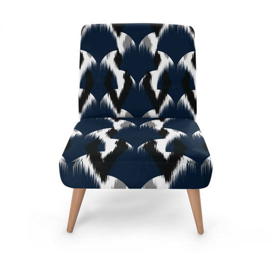 Issey Occasional Chair-White/Dark Blue