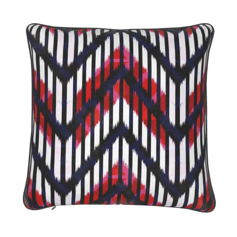 Wave Velvet Cushion-Multicolour