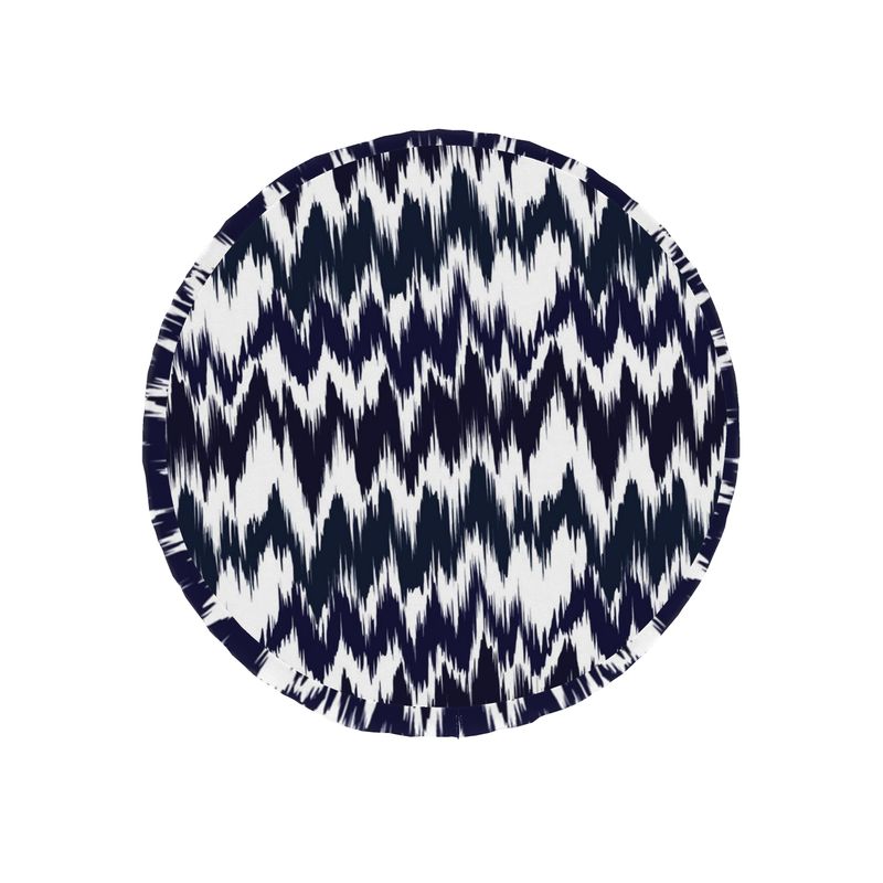 Ripple Bean Bag Chair-White/Dark Blue