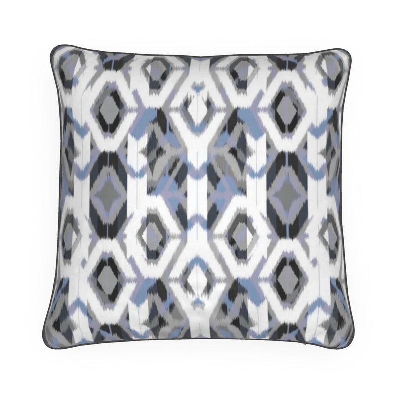 Mist Velvet Cushion-White/Grey