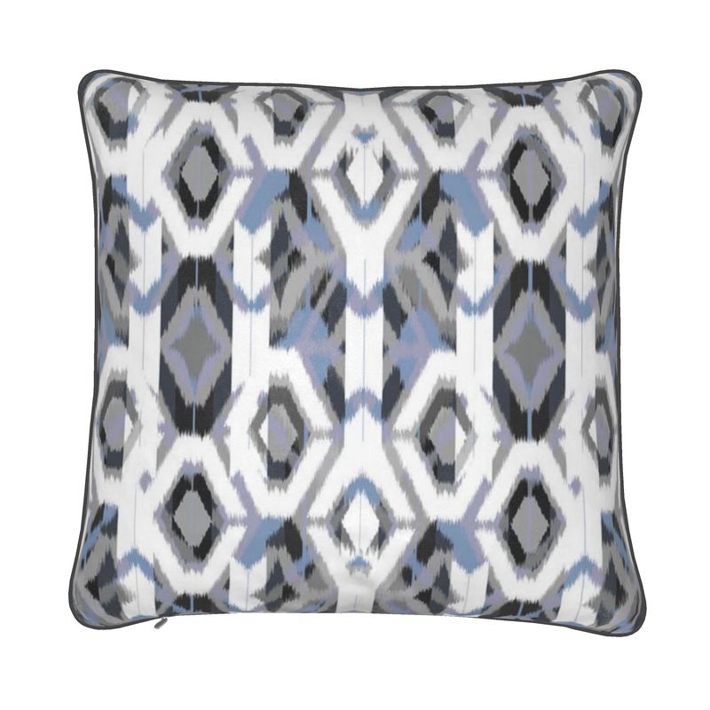 Mist Velvet Cushion-White/Grey