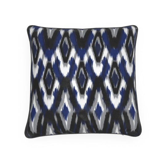 Calvin Velvet Cushion-Dark blue